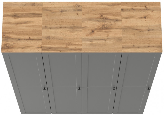 Остин 13.225 Шкаф-пенал 4 шт., серый графит/дуб крафт золотой