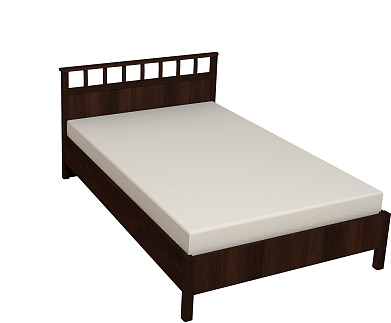 Кровать с ортопедическим основанием (дерево) Шерлоск 48 Люкс 140х200, орех