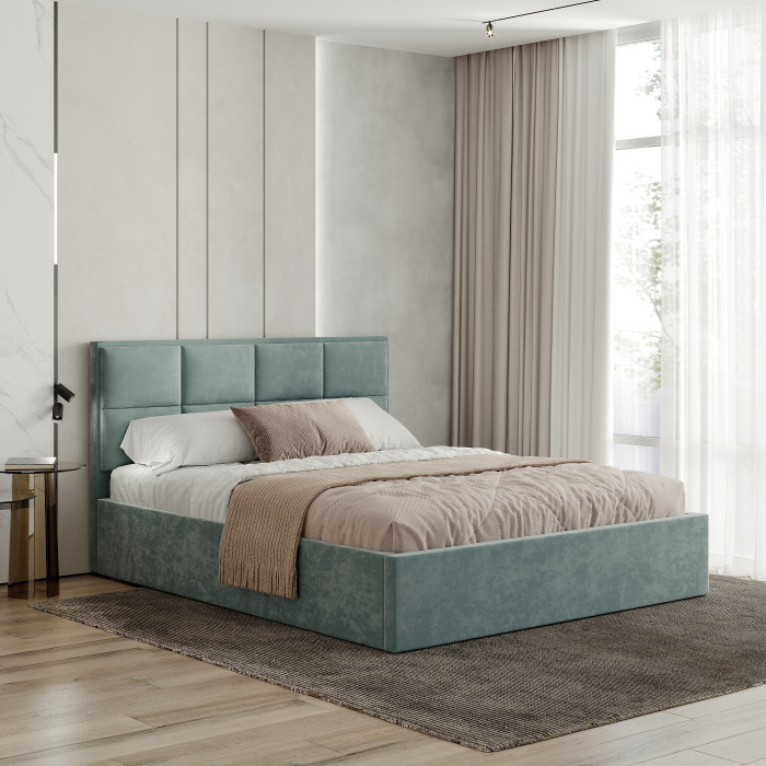 Кровать 160х200 с реечным настилом Линда КР-16, Шарли Бриз