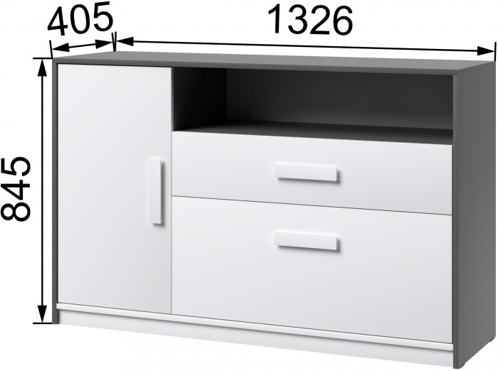 Подростковая Кэнди, композиция 1, графит/белый