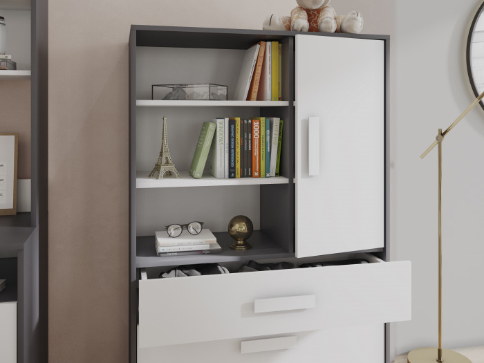 Подростковая Кэнди, композиция 1, графит/белый