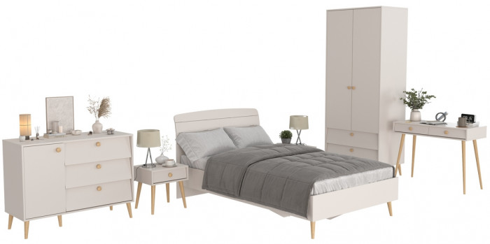 Афина Спальня 01-1200, кашемир серый