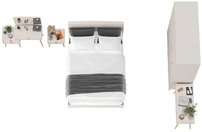 Афина Спальня 34-1400, кашемир серый