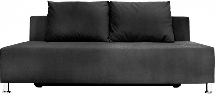 Диван-еврокнижка Парма Люкс, велюр черный