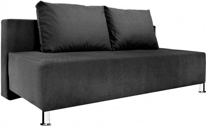 Диван-еврокнижка Парма Люкс, велюр черный