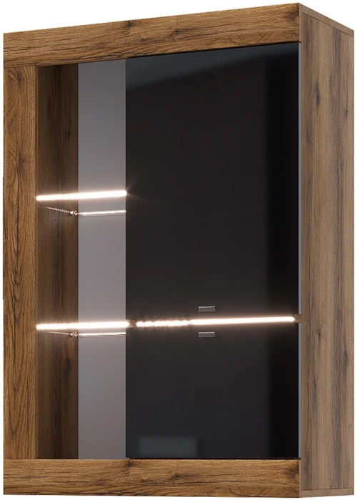 Прага Модульная Гостиная, вариант №3, делано/Черный глянец