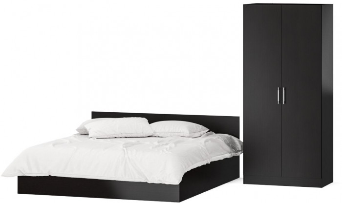 Кровать с ящиками 1800 + Шкаф 2-х створчатый Стандарт, венге