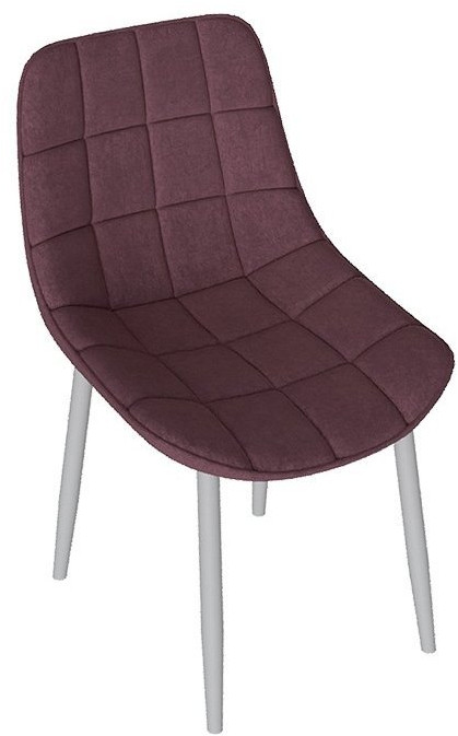 BOSTON Стул (Белый муар/Велюр V003 темно-серый)