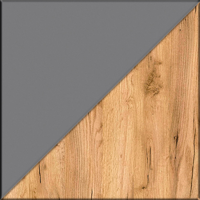 Остин 11.53 Кровать + ортопед + 16.240 Комод + 13.257 Тумба, серый графит/дуб крафт золотой