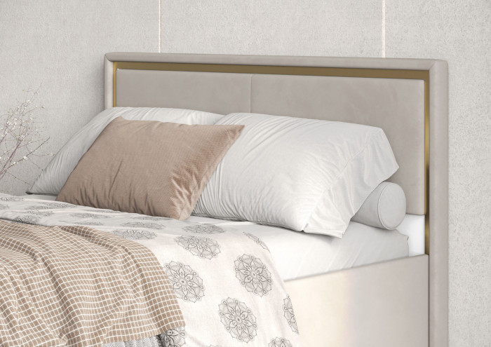 Кровать 160 с настилом из ламелей КР-431-М, Микровелюр-3