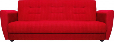 Диван-книжка Лира, 140х190, велюр красный