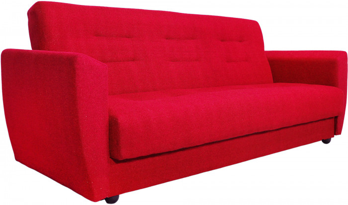 Диван-книжка Лира, 140х190, велюр красный