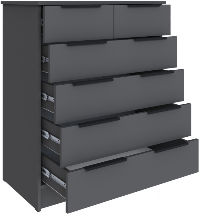 Комод для спальни Мадрид (0,82), Графит серый