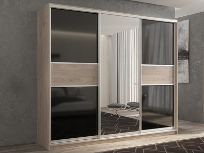 Шкаф-купе Кааппи 9 Кастелло Серый 210х60х230 см