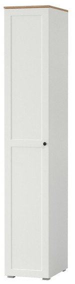 Остин 13.225 Шкаф-пенал, белый шагрень/дуб крафт золотой