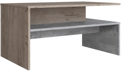 Стол журнальный Дублин, Дуб крафт золотой/Цемент