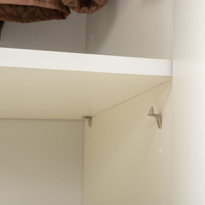 Октава Прихожая 22, белый шагрень/дуб крафт золотой/фасады МДФ белый шагрень