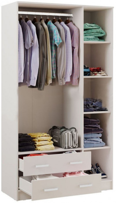 Шкаф распашной 3 двери (Венге / дуб беленый)