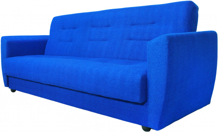 Диван-книжка Лира, 140х190, велюр синий