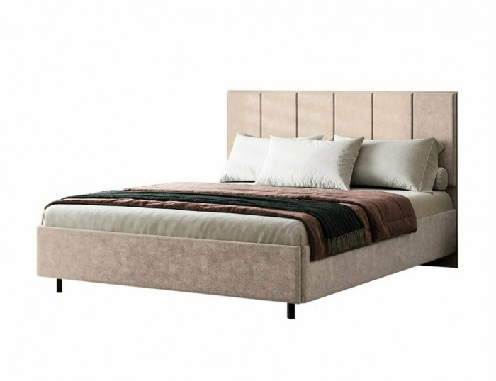 кровать Мелоди КР02-160 велюр бежевый