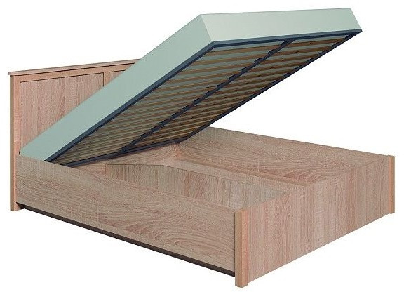 Кровать с подъемным механизмом Шерлоск 43.2 140х200, дуб сонома