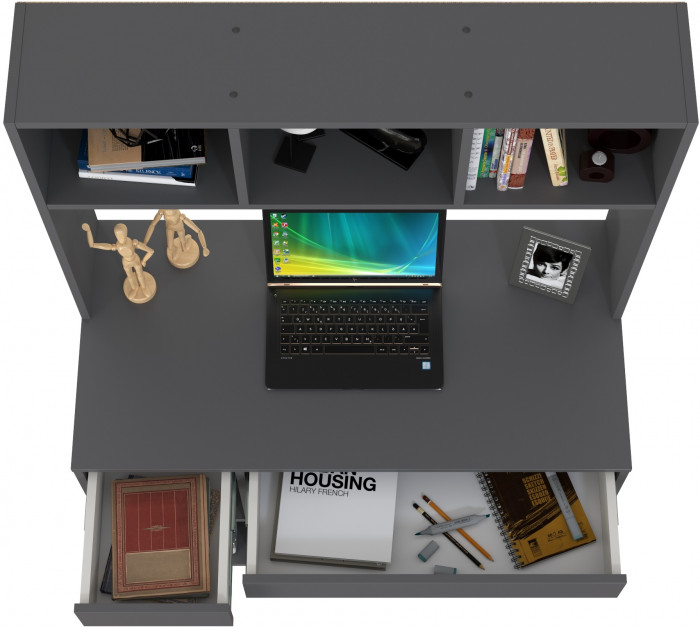 компьютерный стол Комфорт 12.77F, тёмно-серый