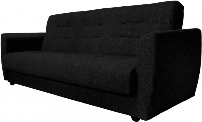 Диван-книжка Лира, 140х190, велюр черный