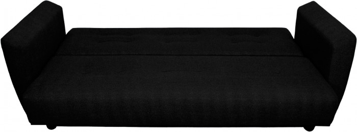 Диван-книжка Лира, 140х190, велюр черный