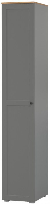 Остин 13.225 Шкаф-пенал, серый графит/дуб крафт золотой
