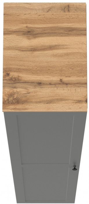 Остин 13.225 Шкаф-пенал, серый графит/дуб крафт золотой