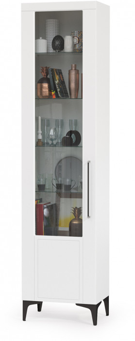 Валенсия Гостиная № 133, цвет ЛДСП белый шагрень/МДФ белый шагрень, ШхГхВ 304,1х38,1х225,2 см., универсальная сборка