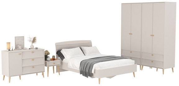 Афина Спальня 37-1400, кашемир серый