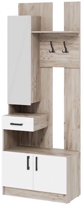 мс для прихожей Вега ВШ-1 дуб крафт серый/белый