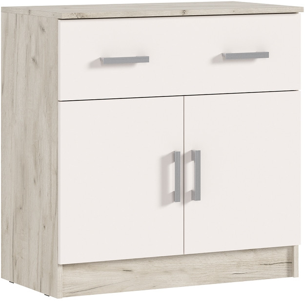 Комод 1 ящик 2 двери, Крафт серый/Кашемир