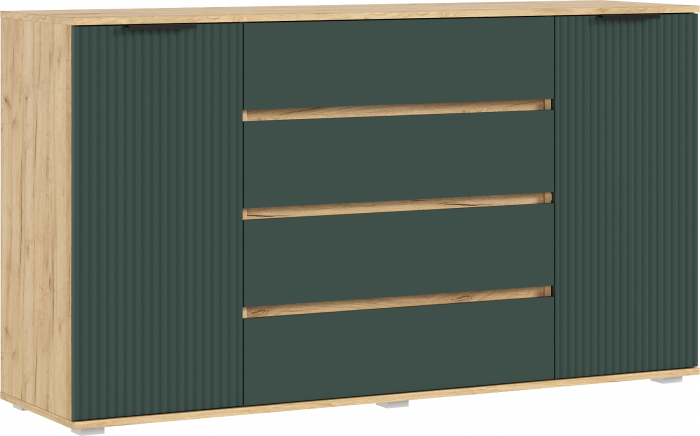 Модульная спальня Марвэл, Дуб крафт/Браш мени грин