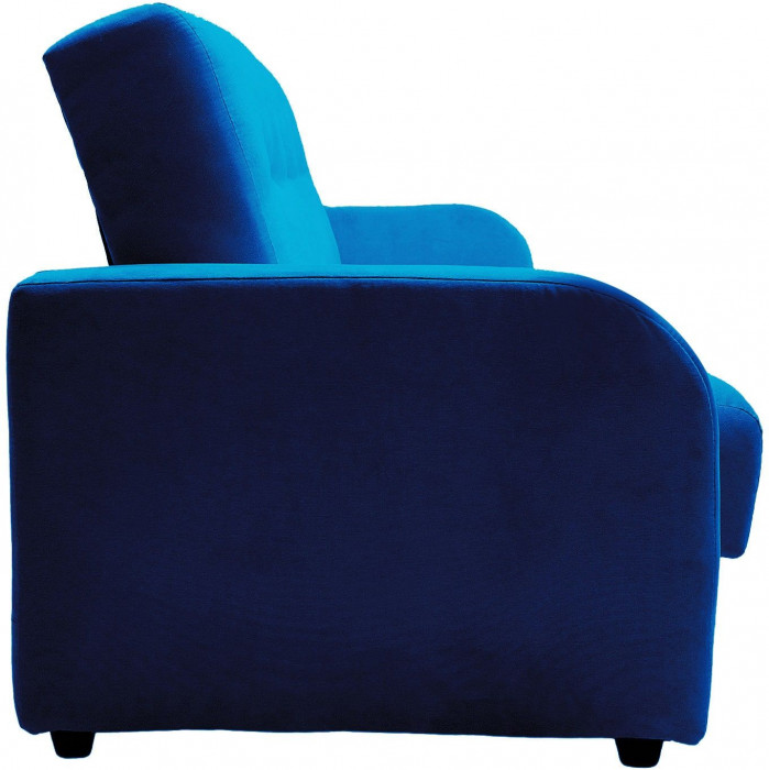 Раскладной диван-кровать, прямой, книжка, цвет синий, велюр, Лондон Люкс 120
