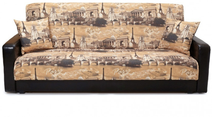 Диван-книжка Париж, 120х195, жаккард/экокожа