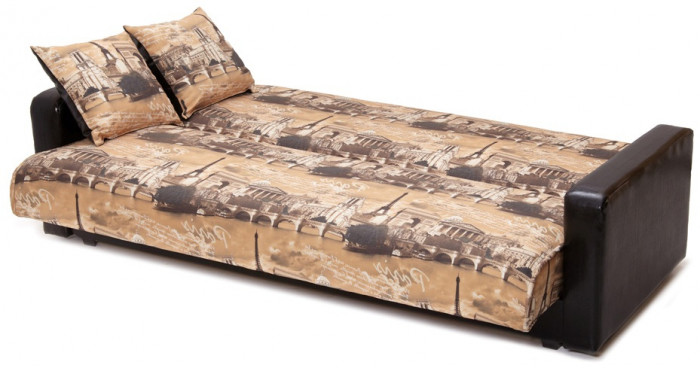 Диван-книжка Париж, 120х195, жаккард/экокожа