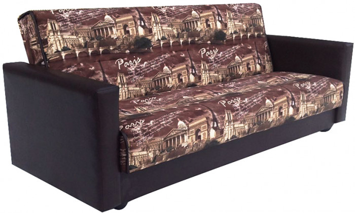 Диван-книжка Париж, 120х195, жаккард/экокожа