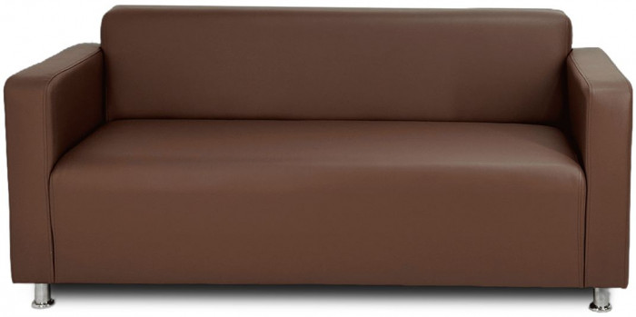 Диван прямой Томи, 160х78х75 см, экокожа коричневый
