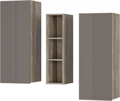 Шкаф навесной "Олива" ШКН-01 Дуб каньон/МФ12 Муссон