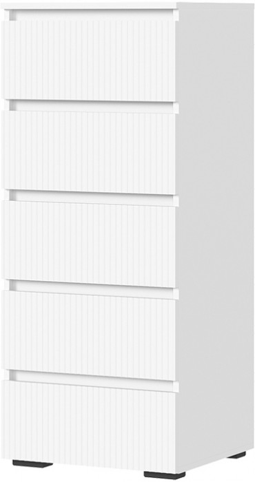 Хелен КМ 03 Комод 502 5 ящиков (0,502х1,188х0,460) белый супермат/белый