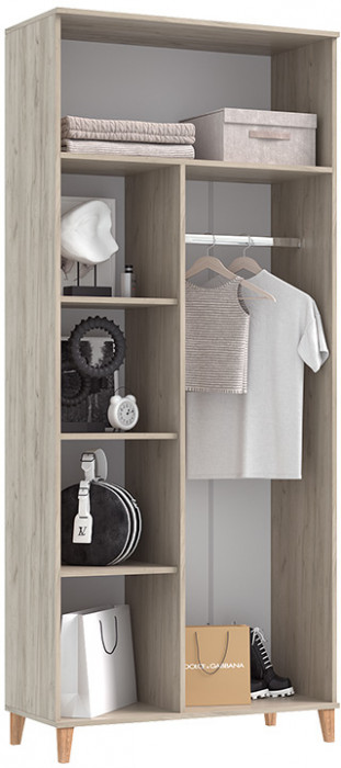 Шкаф 2-х дверный Ирис, Крафт серый/Кашемир