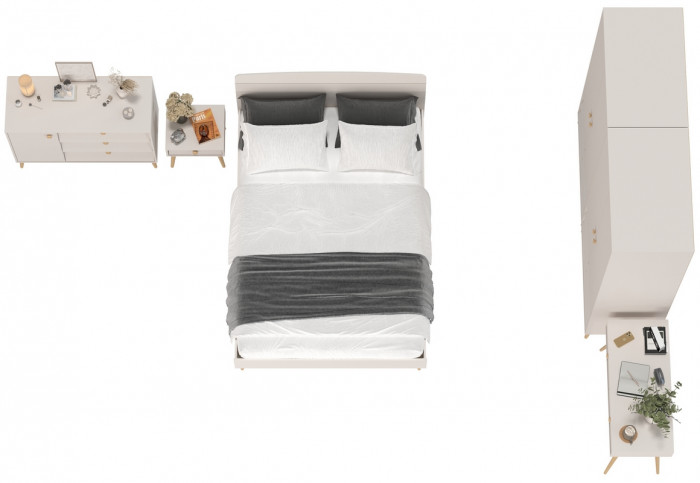 Афина Спальня 38-1400, кашемир серый