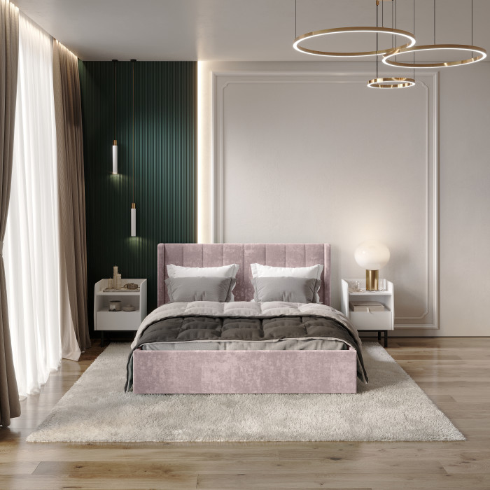 Кровать с подъемным механизмом Версаль КР-18 (1,6м), Шарли пинк