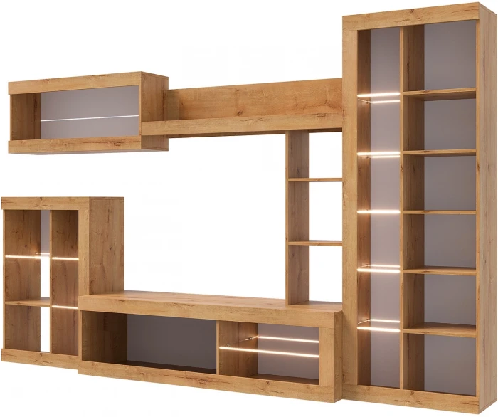 Прага Модульная Гостиная, вариант №4, вотан/Графит