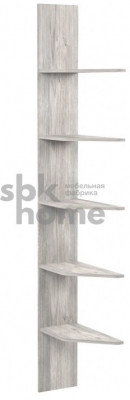 Полка открытая 2300, Денвер (251*498*2274) Риббек серый