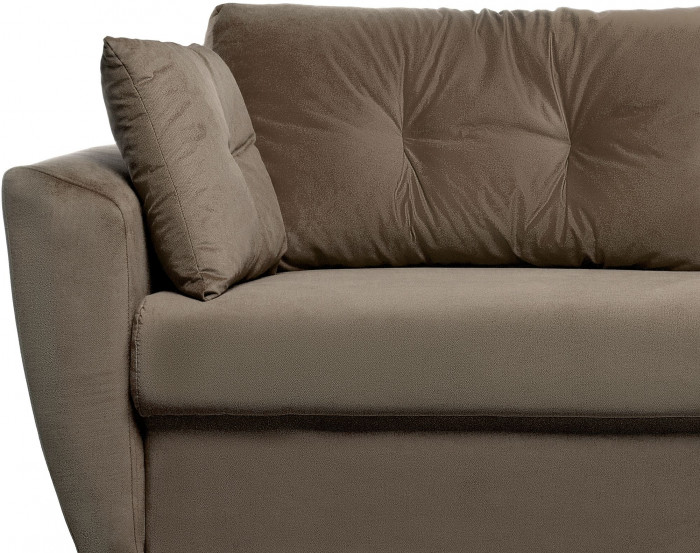 Диван-кровать Амстердам Люкс, 150х195, еврокнижка, независимый пружинный блок, велюр, коричневый