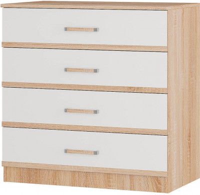 "Сакура" комод (850х866х500) дуб сонома/белый