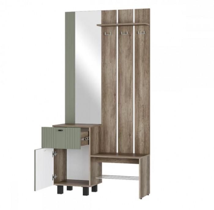 Прихожая "Олива" ПР-04 Дуб каньон/МФ12 Эвкалипт софт